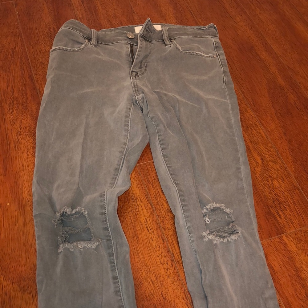 Pacsun grey distressed jeans